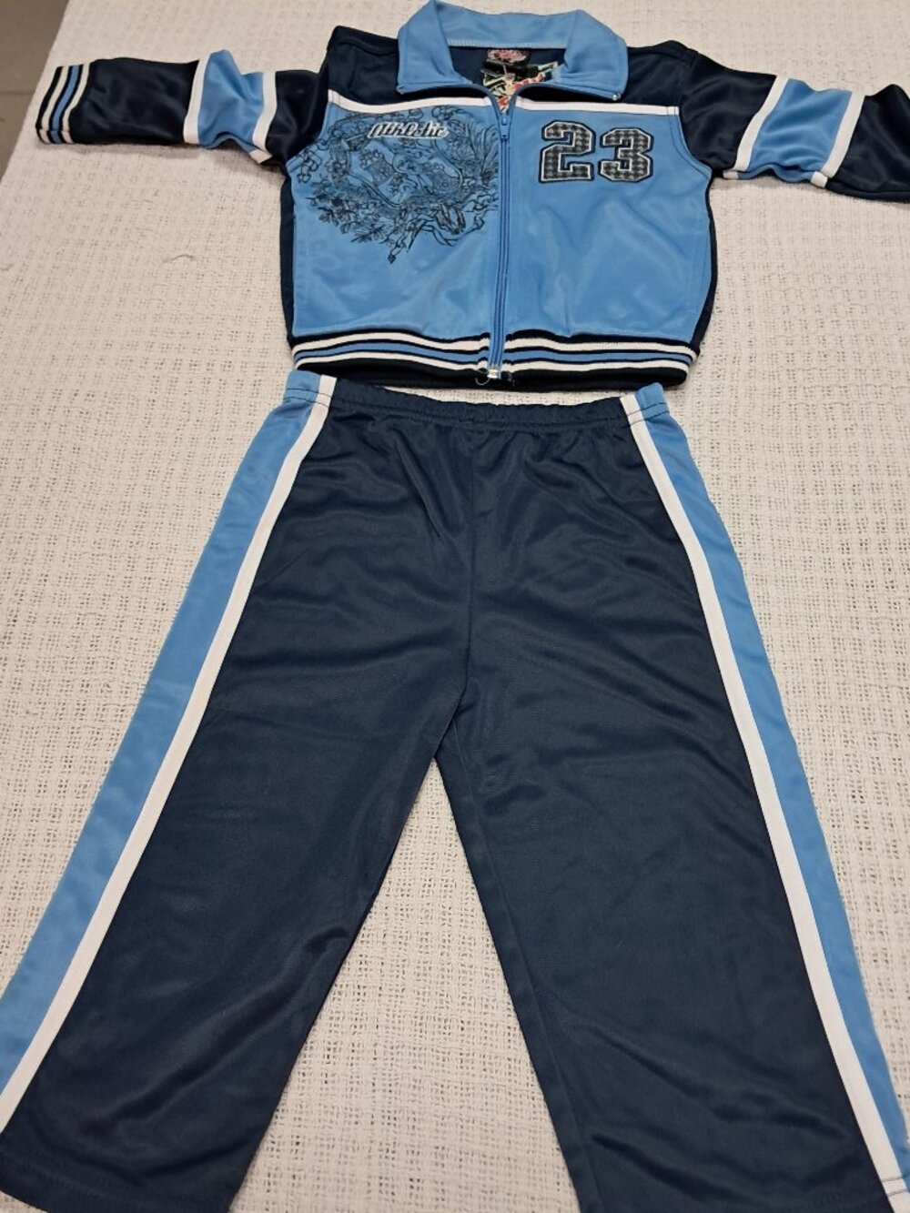 NWT Mad Game Toddler Boys Size 2T Blue Navy Track Jacket & Pants Set 23